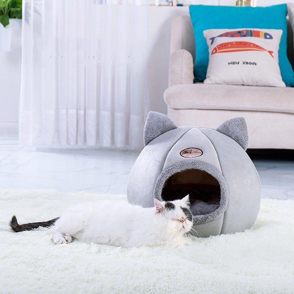 ComfyHouse™ - Niche pour chat ultra confortable - MONCHAPINOU